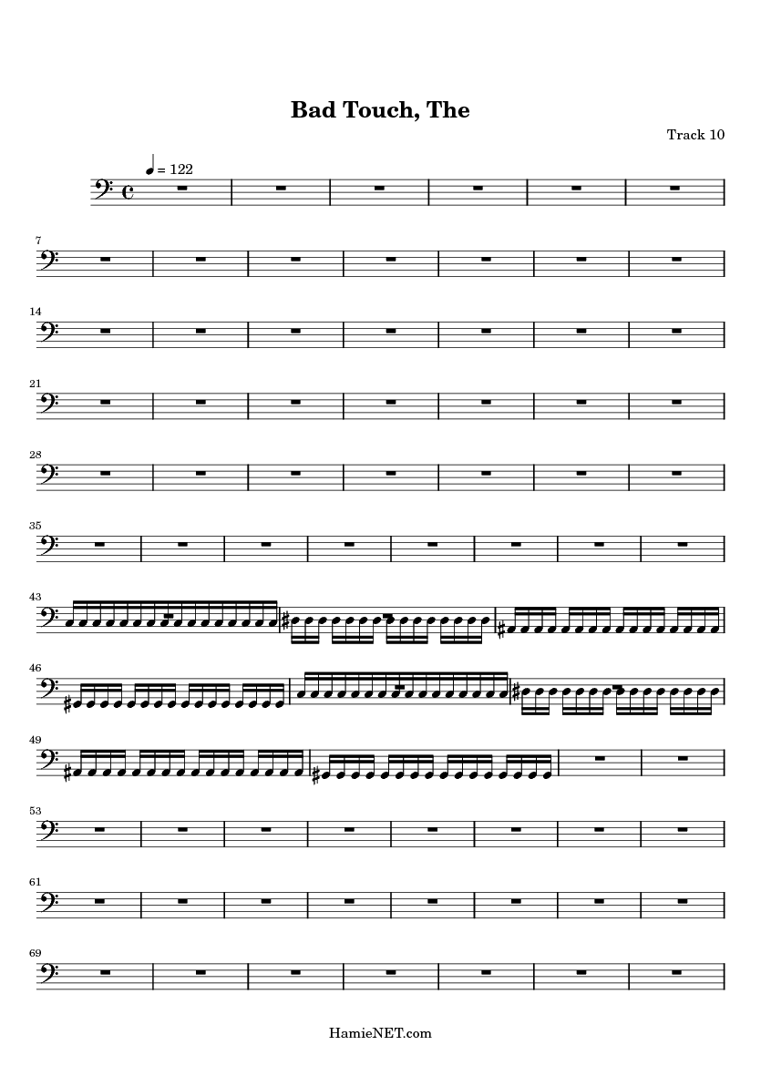 The Bad Touch Sheet Music The Bad Touch Score • 0182