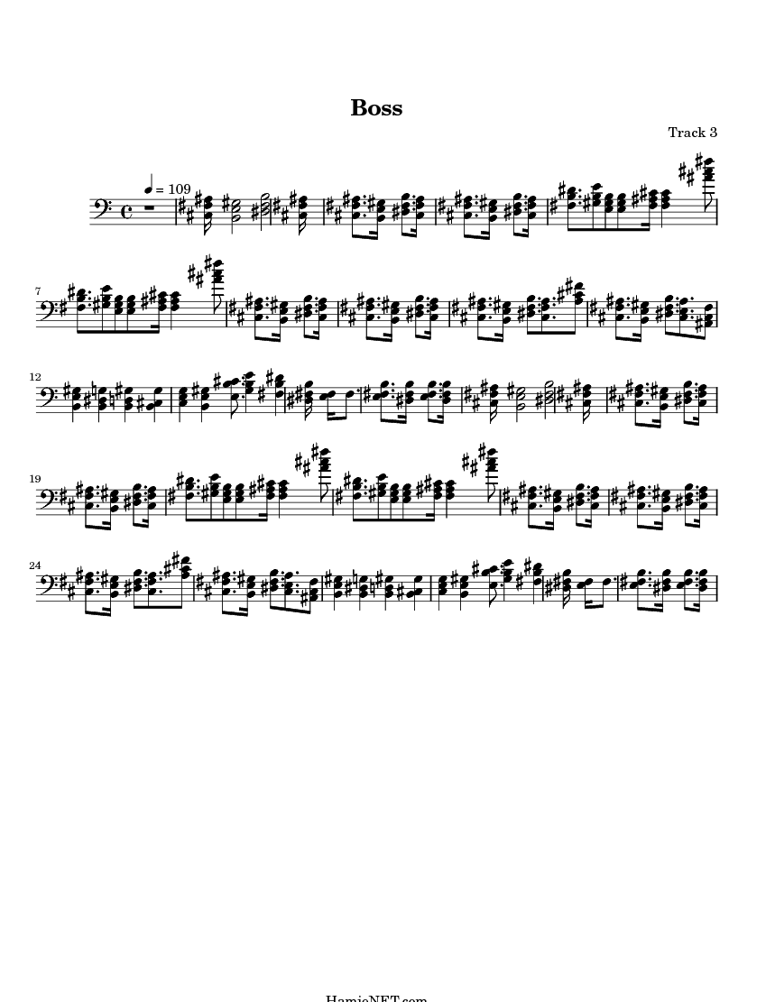 Boss Sheet Music - Boss Score • HamieNET.com