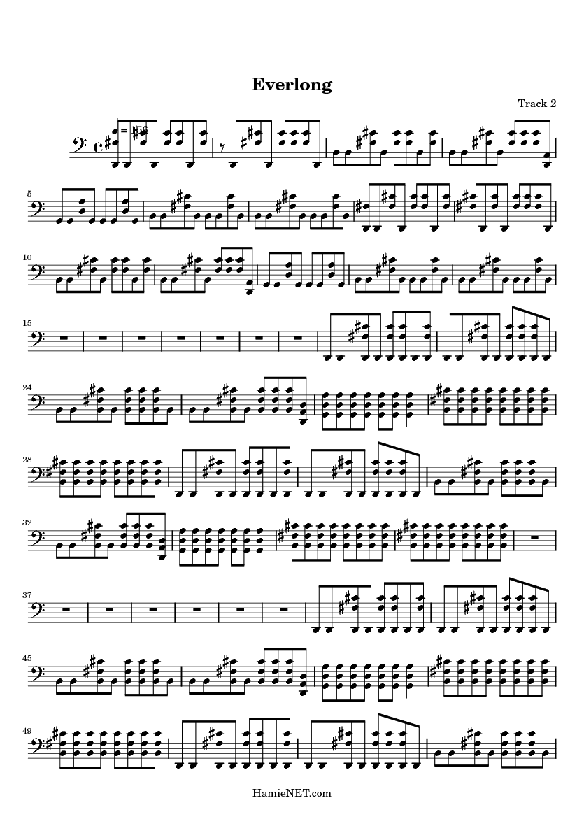 Everlong Sheet Music - Everlong Score • HamieNET.com