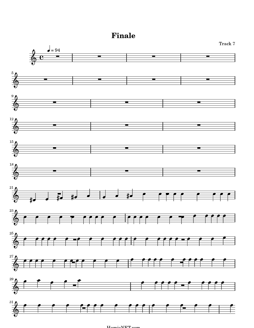 finale music score