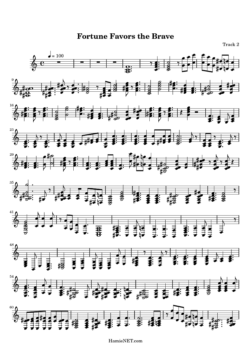 fortune favors the brave sheet music