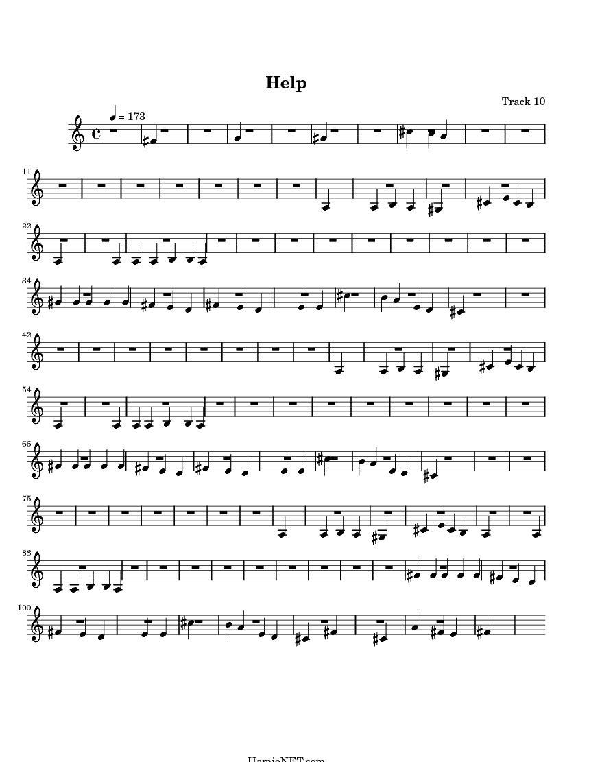 Help Sheet Music - Help Score • HamieNET.com