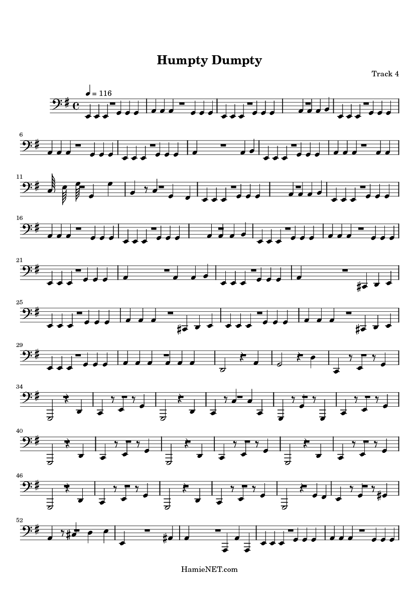 Humpty Dumpty Sheet Music - Humpty Dumpty Score • HamieNET.com