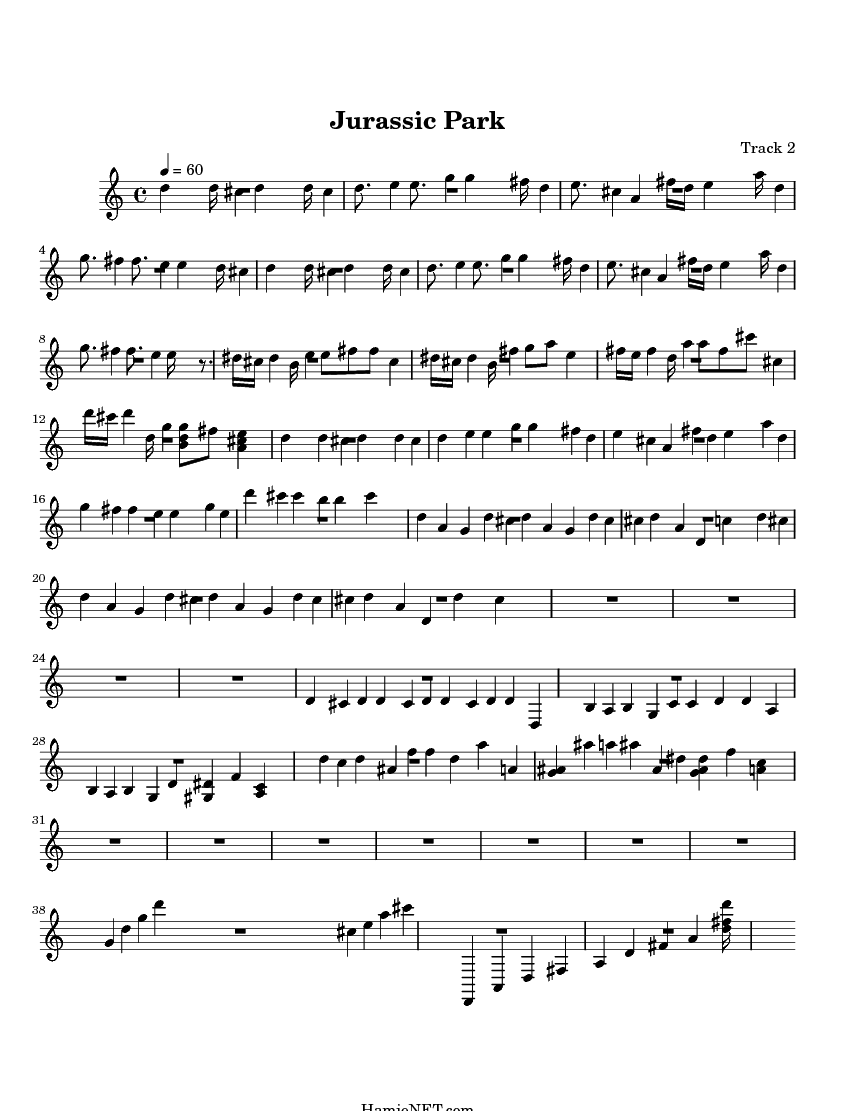 Jurassic Park Sheet Music Jurassic Park Score HamieNET