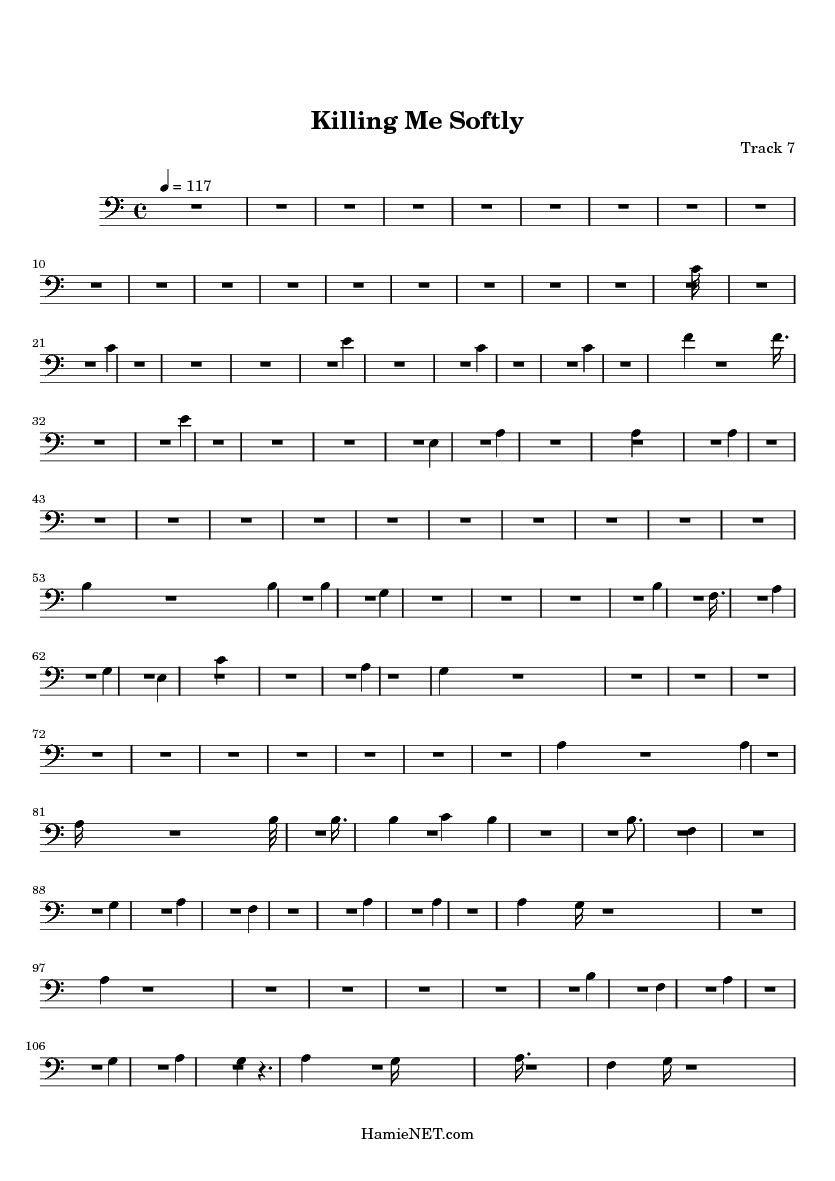 Killing Me Softly Sheet Music Killing Me Softly Score Hamienet Com