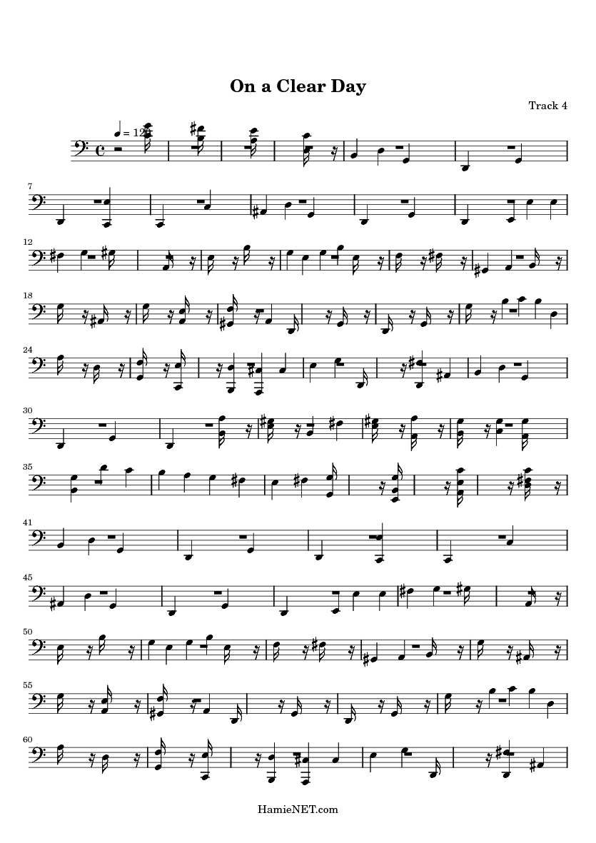 on a clear day sheet music pdf