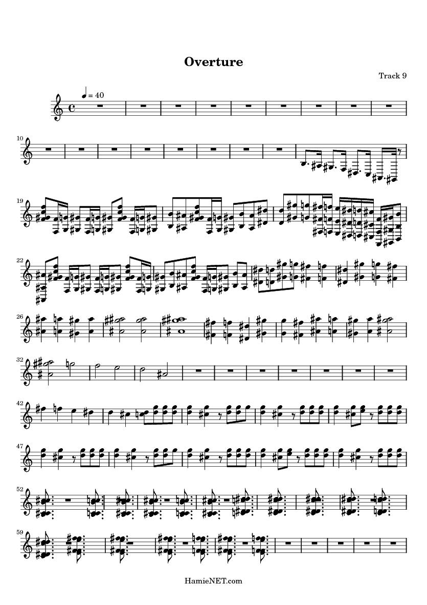 Overture Sheet Music - Overture Score • HamieNET.com