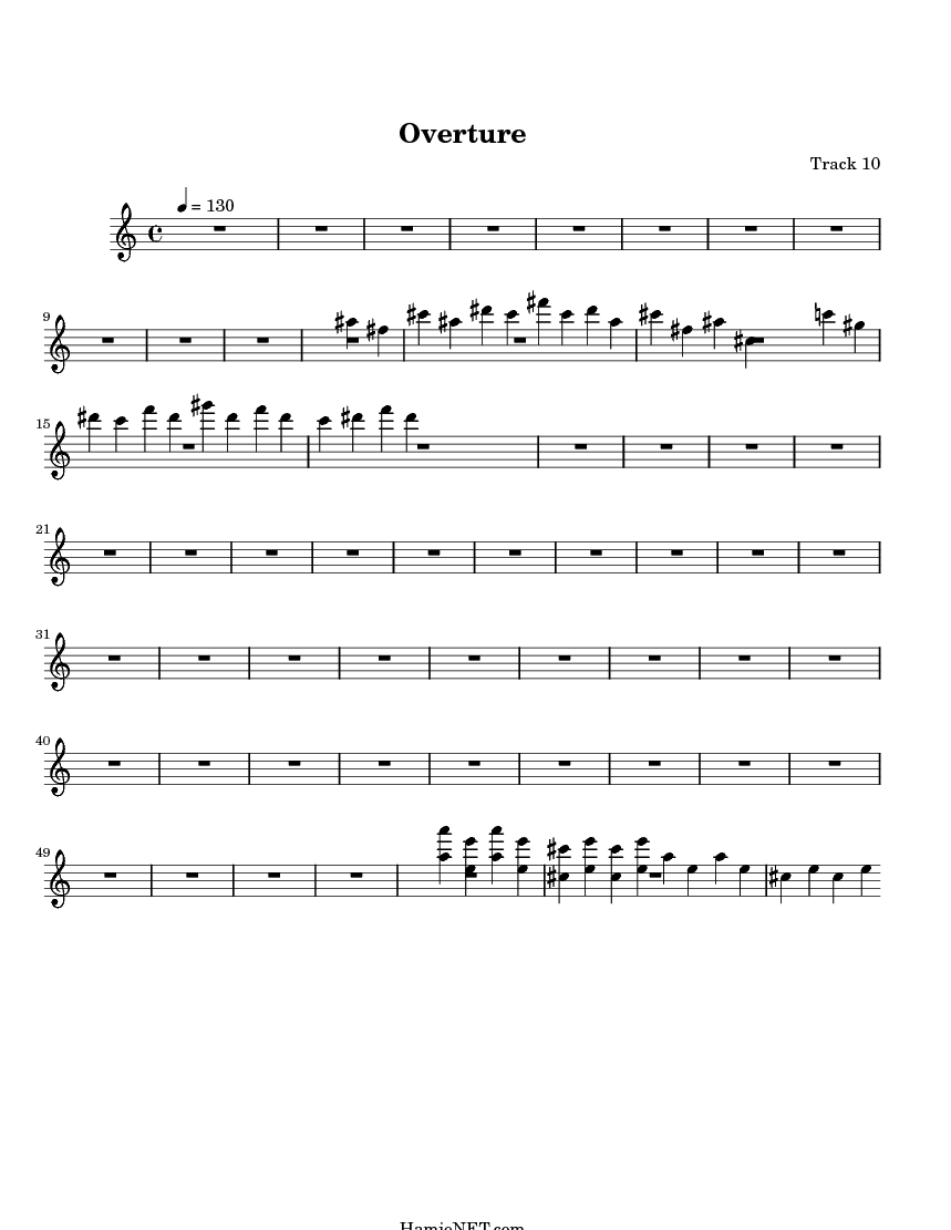 Overture Sheet Music - Overture Score • HamieNET.com