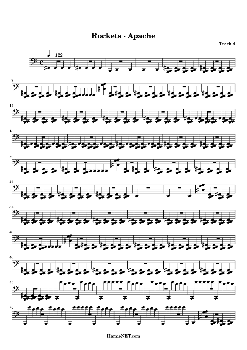 Rockets - Apache Sheet Music - Rockets - Apache Score • HamieNET.com