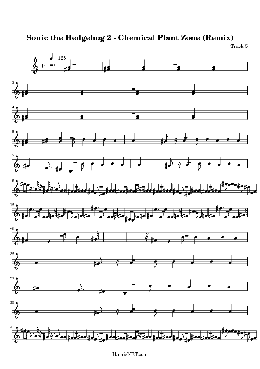 Sonic The Hedgehog 2 Chemical Plant Zone Remix Sheet Music Sonic