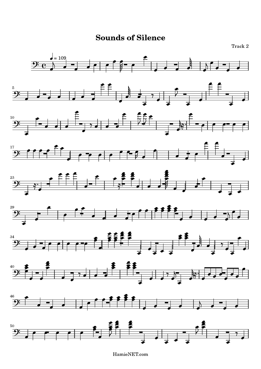 Sounds of Silence Sheet Music Sounds of Silence Score •