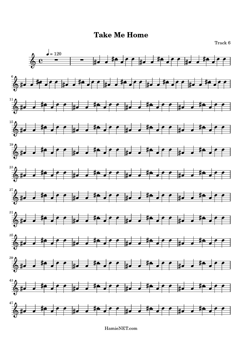 Take Me Home Sheet Music - Take Me Home Score • HamieNET.com