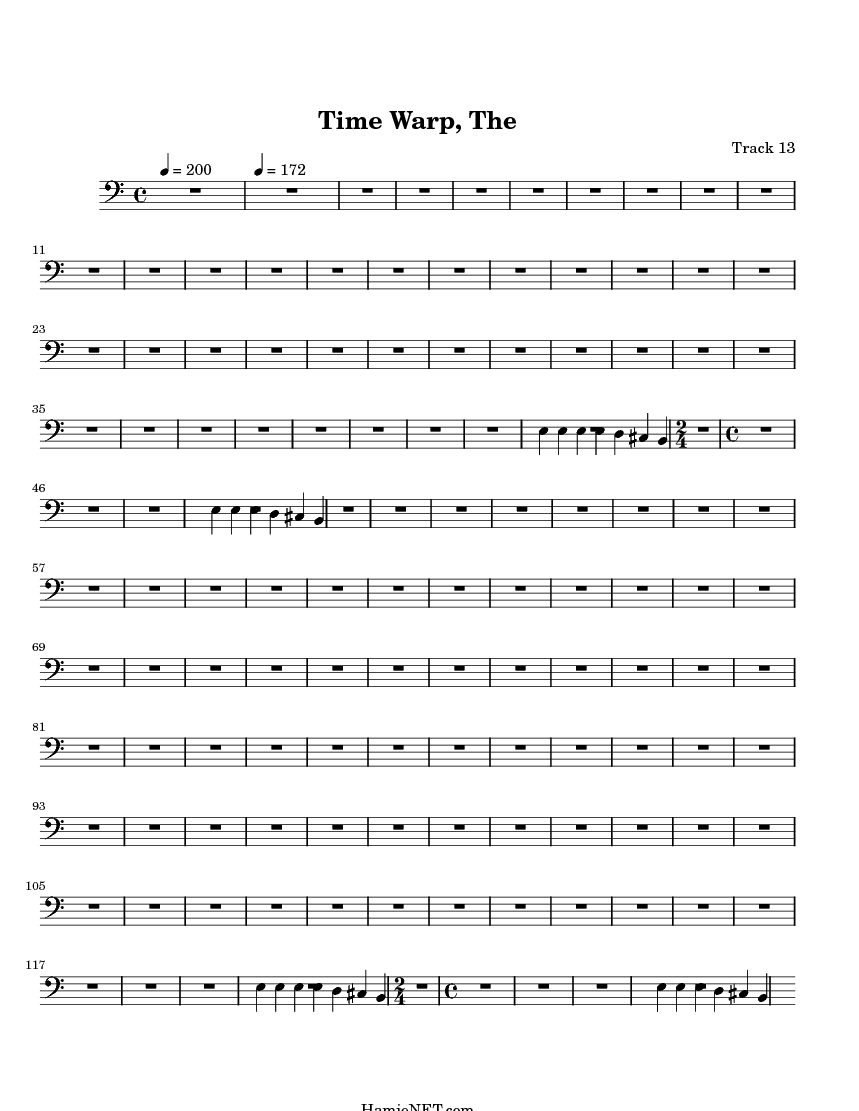 The Time Warp Sheet Music - The Time Warp Score • HamieNET.com