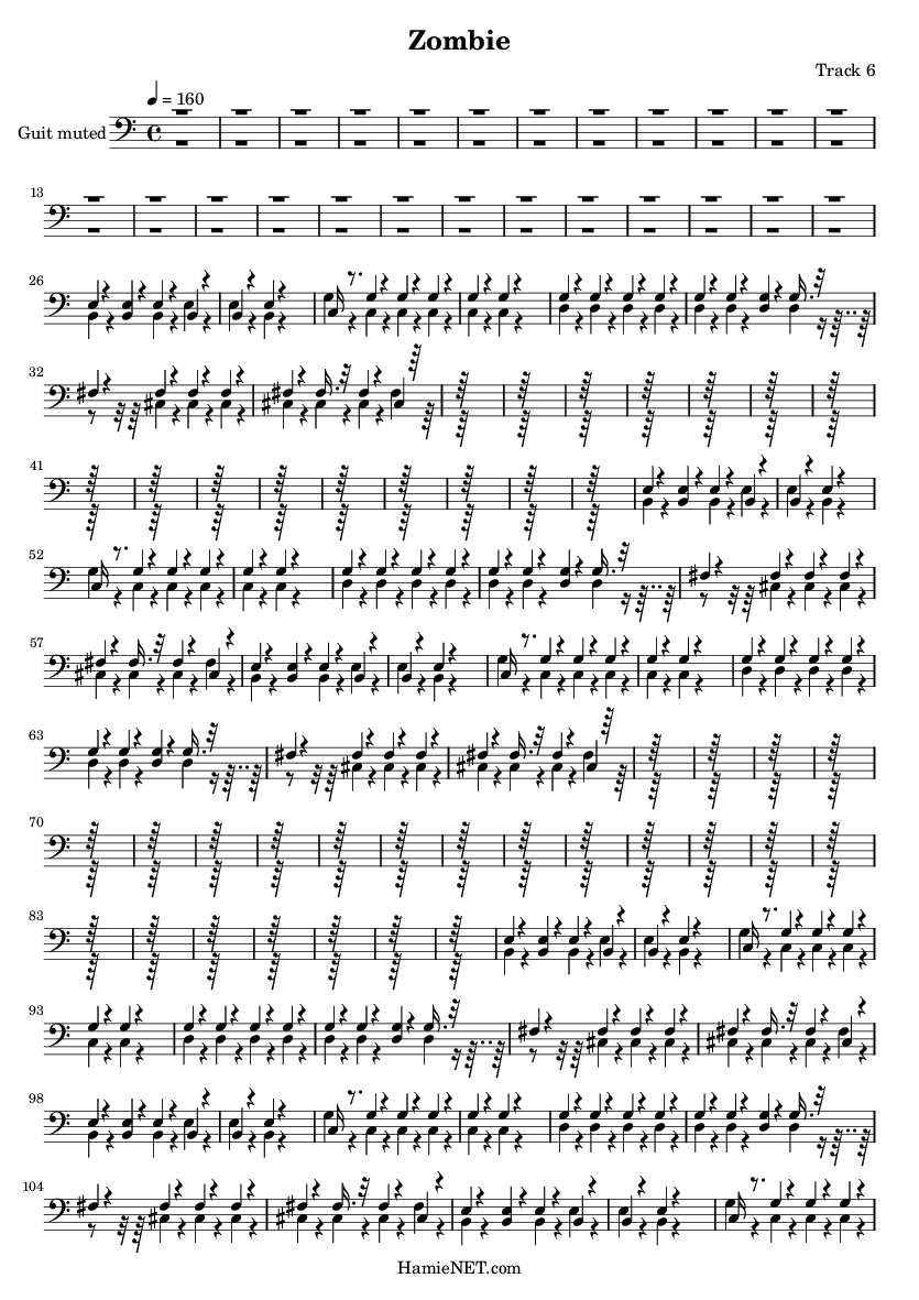 Zombie Sheet Music - Zombie Score • HamieNET.com