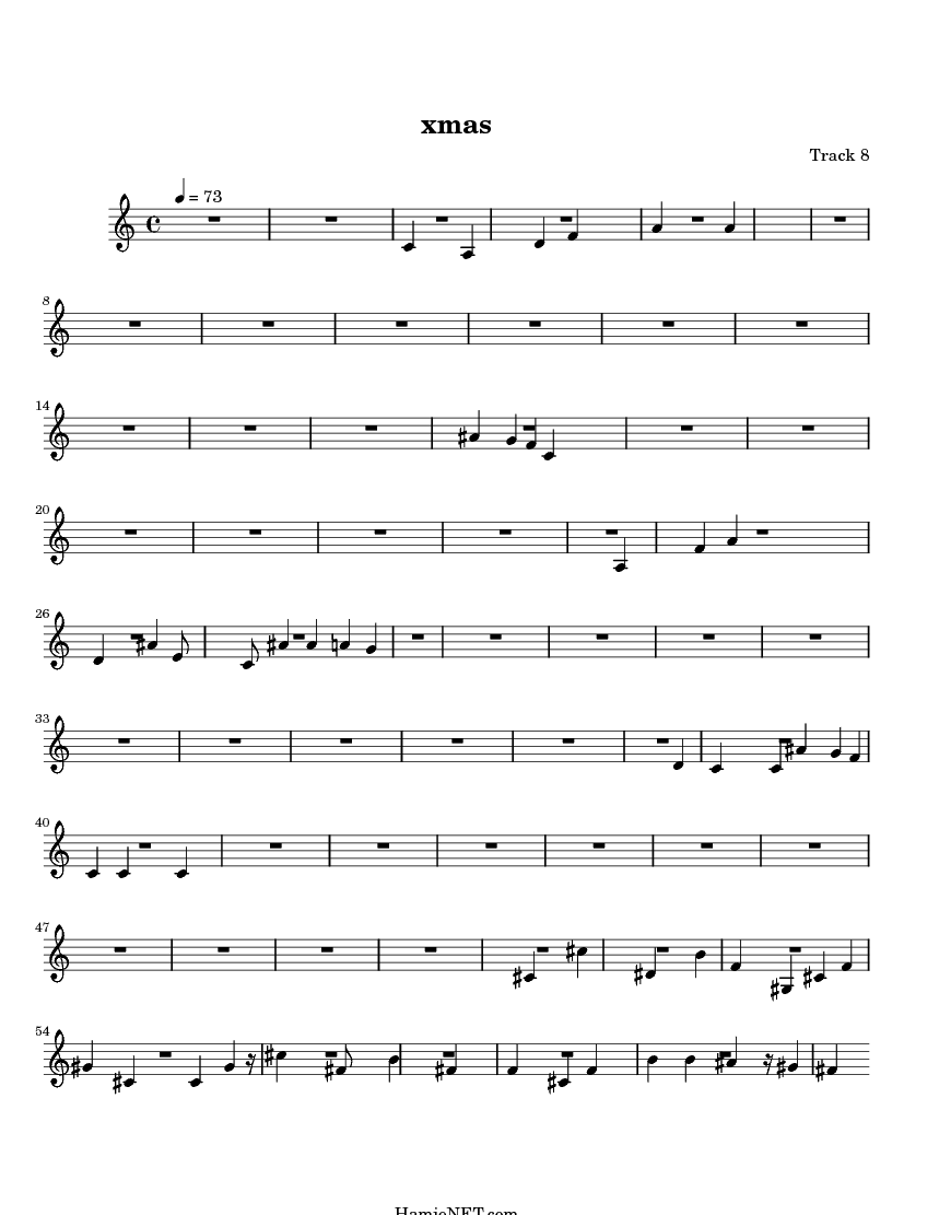 xmas Sheet Music - xmas Score • HamieNET.com